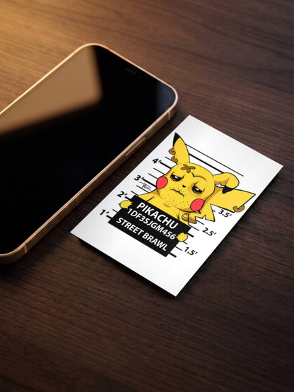 Pikachu Street Brawl Mugshot Anime Poster