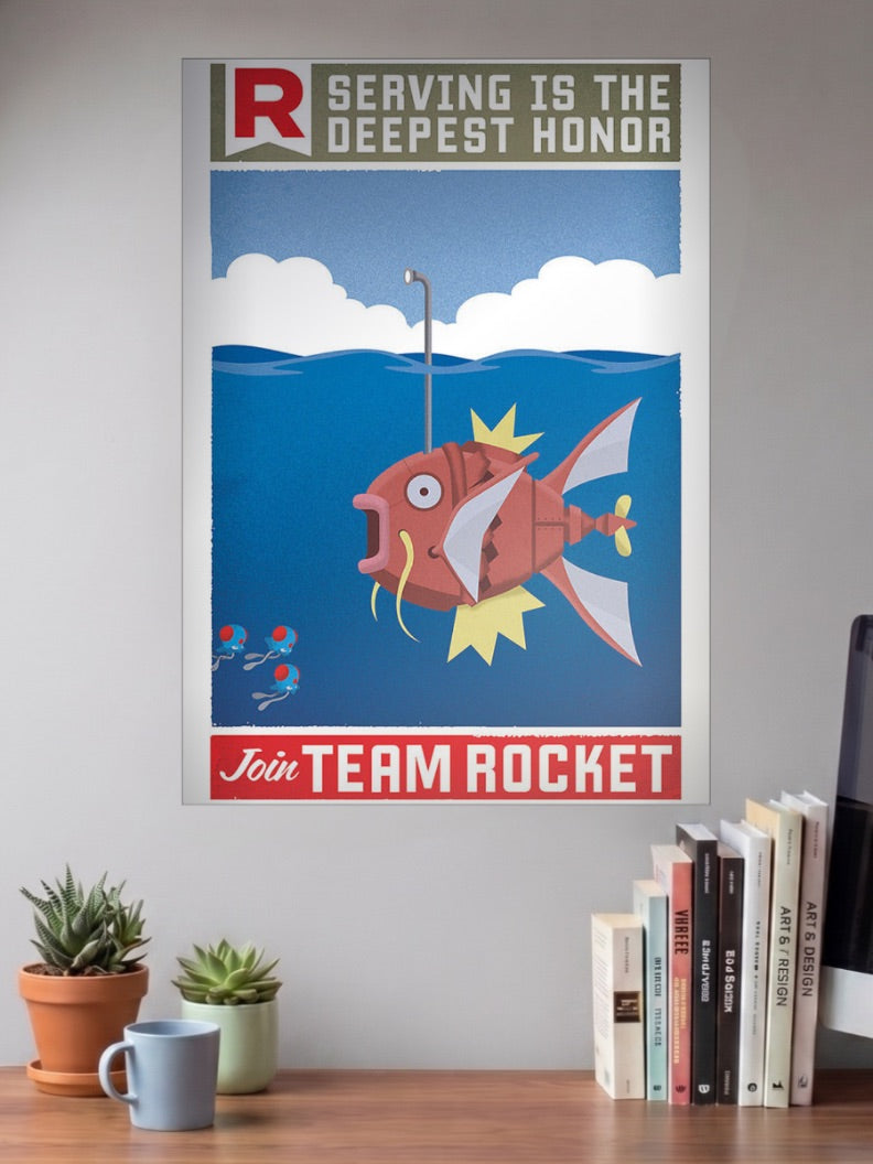 Magikarp Team Rocket Anime Poster
