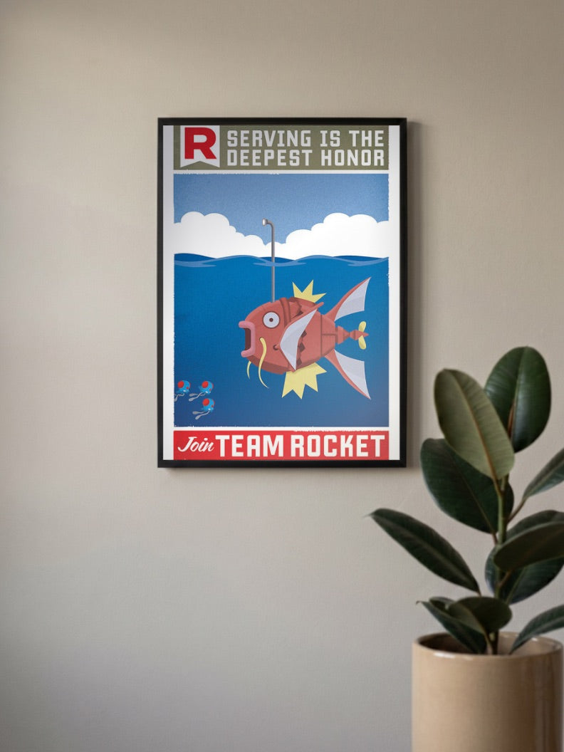 Magikarp Team Rocket Anime Poster