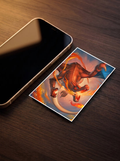 Charizard Dynamic Flight Anime Poster