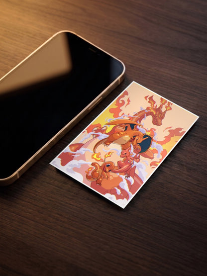 Charizard Evolution Fire Anime Poster