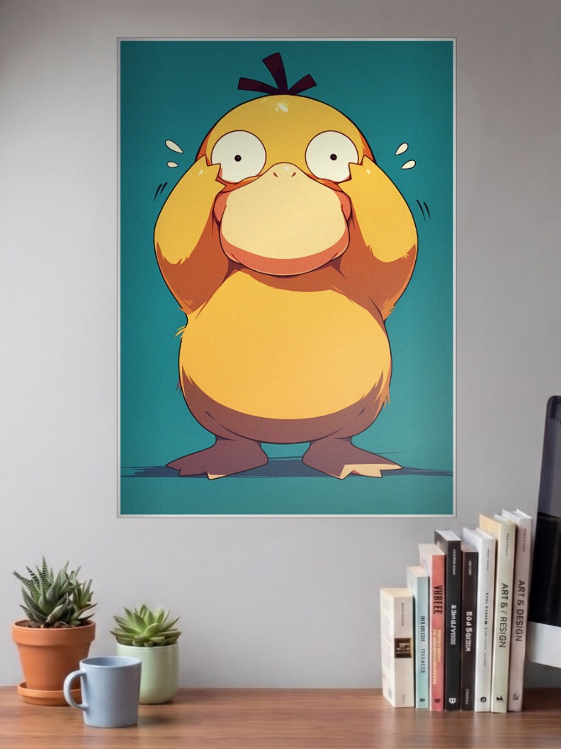 Psyduck Headache Pose Anime Poster