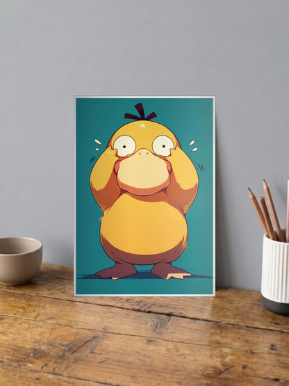 Psyduck Headache Pose Anime Poster
