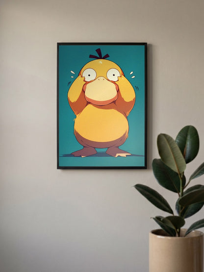 Psyduck Headache Pose Anime Poster