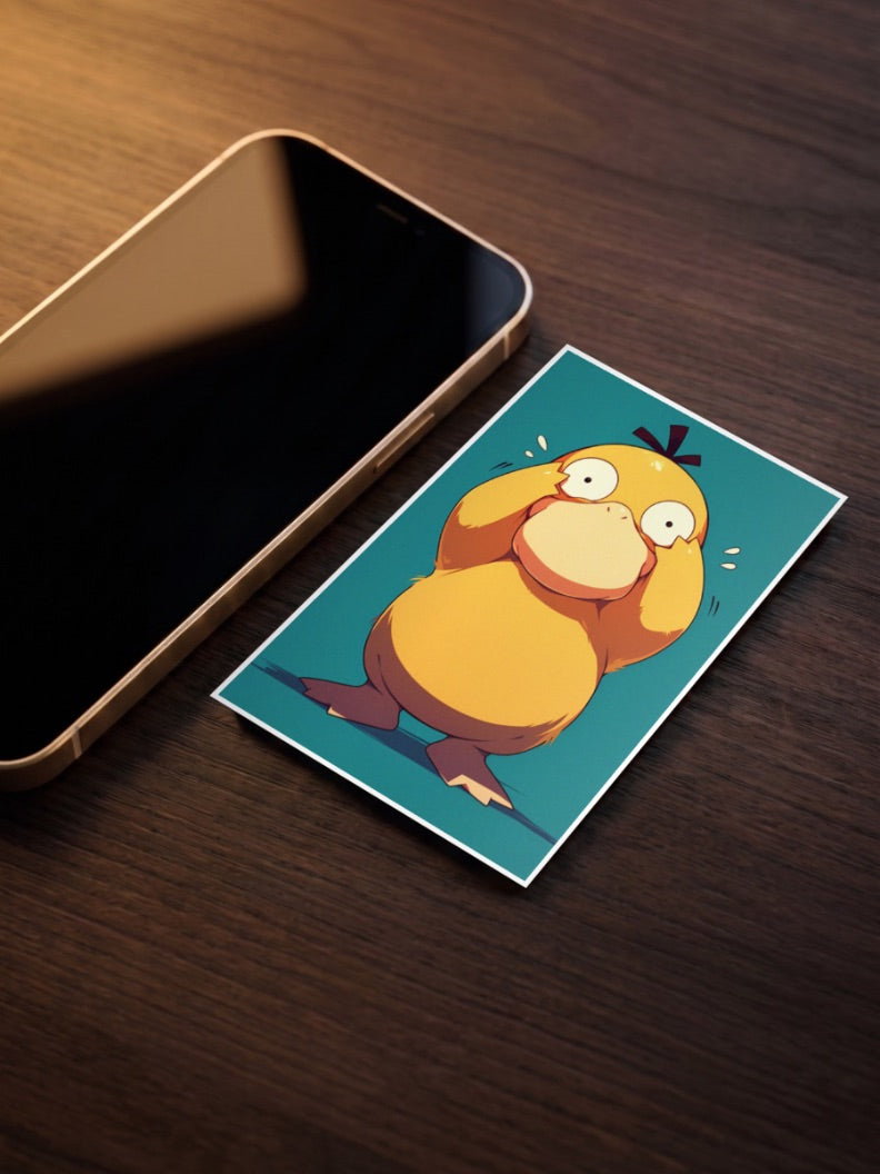 Psyduck Headache Pose Anime Poster