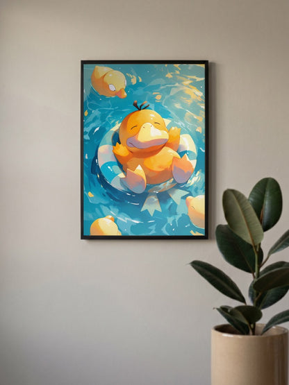 Psyduck Pool Float Anime Poster