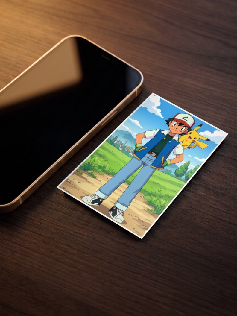 Ash And Pikachu Classic Anime Poster
