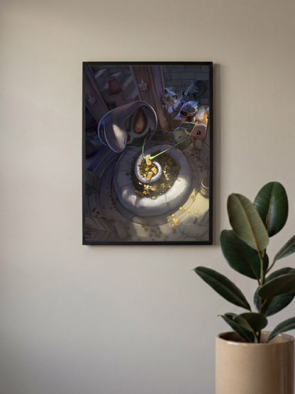 Snorlax Treasure Hoard Anime Poster