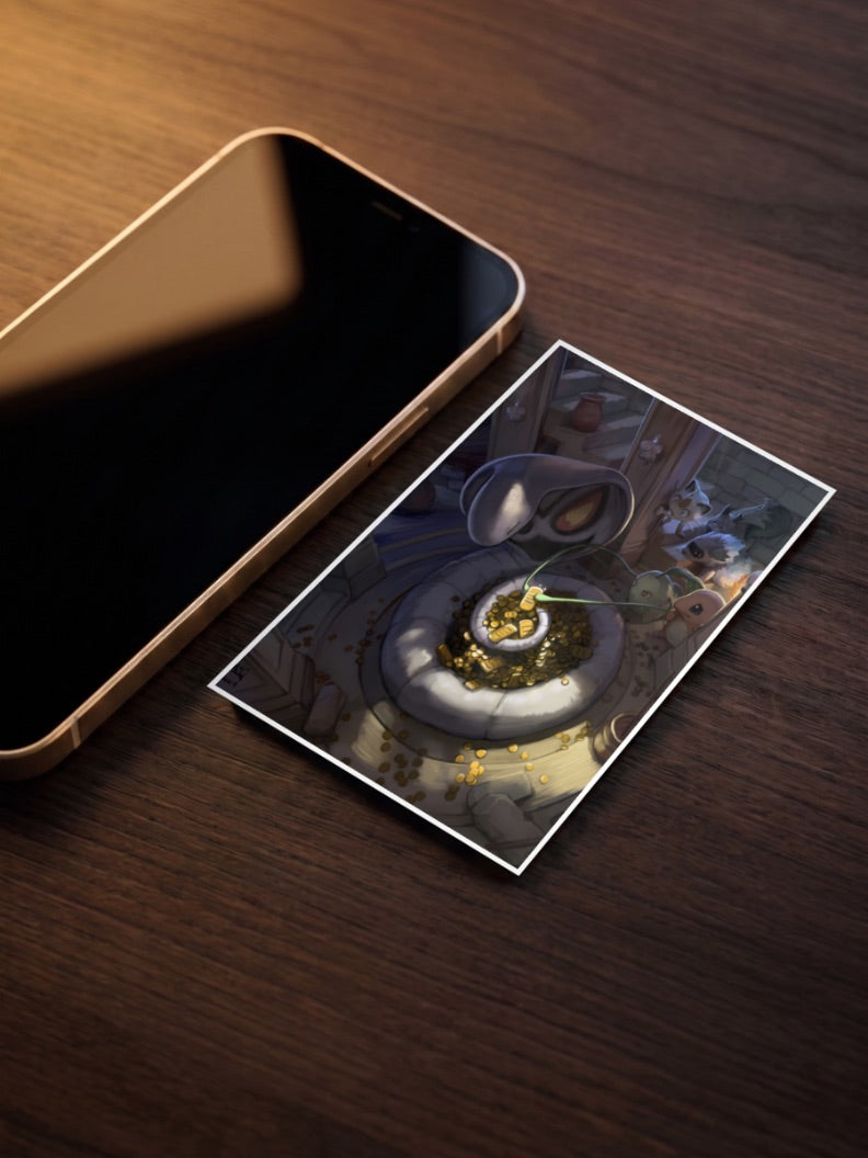Snorlax Treasure Hoard Anime Poster