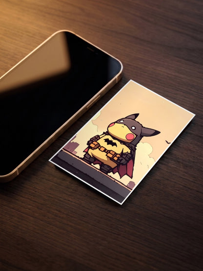 Pikachu Batman Costume Anime Poster