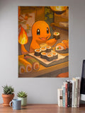 Charmander Sushi Snack Anime Poster