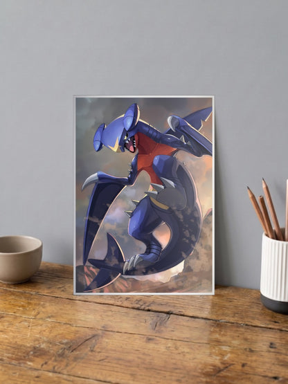Garchomp Action Pose Anime Poster
