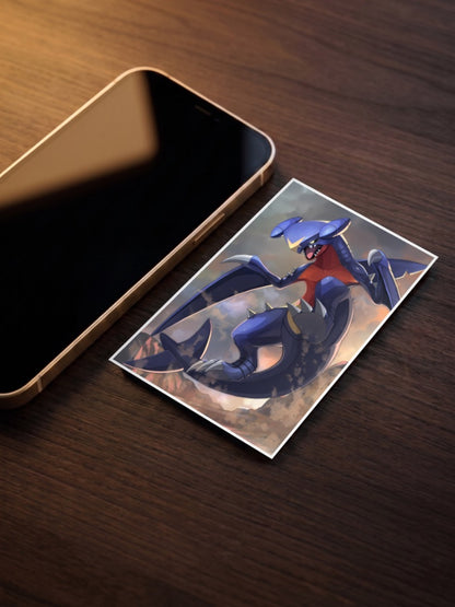 Garchomp Action Pose Anime Poster
