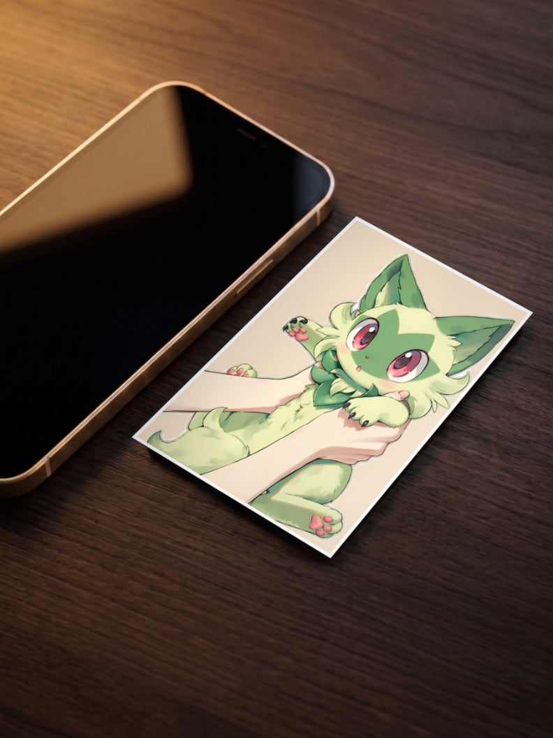 Sprigatito Held Gently Anime Poster