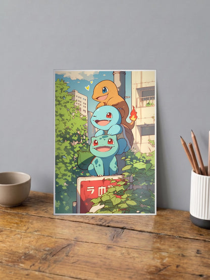 Starter Trio Street Sign Anime Poster