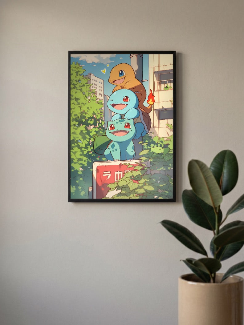 Starter Trio Street Sign Anime Poster