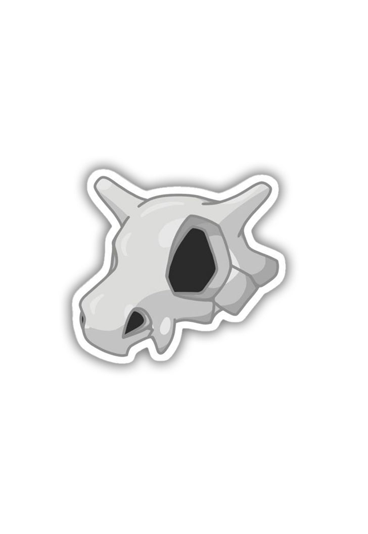 Cubone Side Label Sticker Cubone Skull Sticker – Posterwa