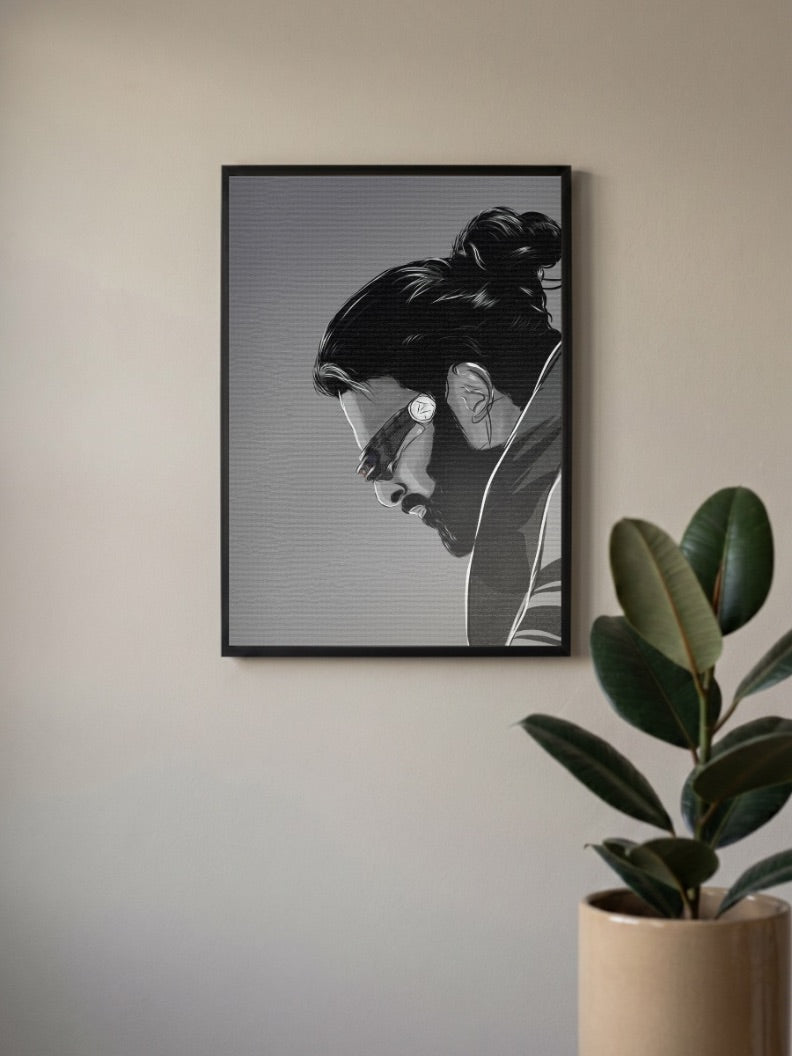 Prabhas Side Portrait Celebs Poster
