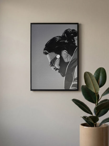 Prabhas Side Portrait Celebs Poster