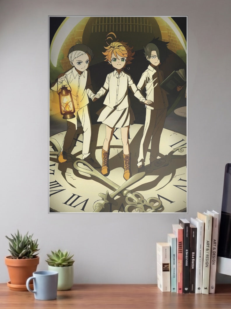 Promised Neverland Trio Anime Poster