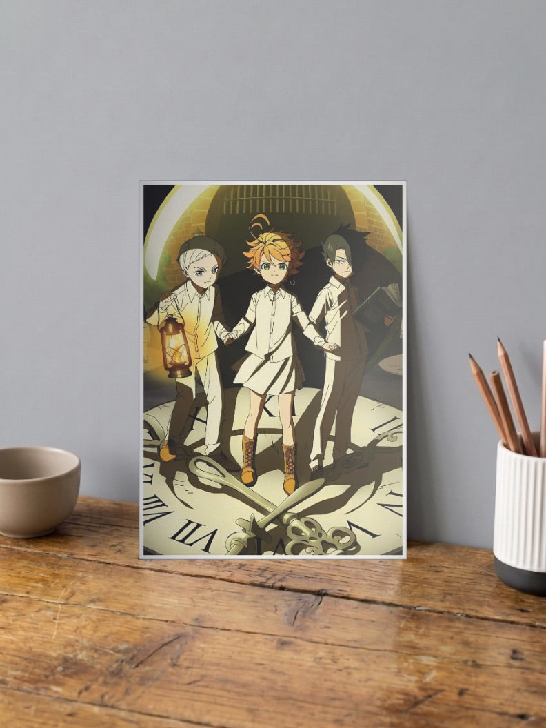 Promised Neverland Trio Anime Poster