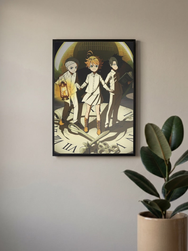 Promised Neverland Trio Anime Poster