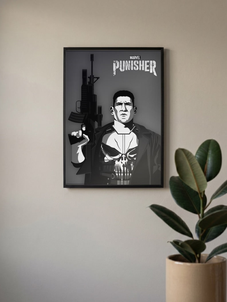Punisher Monochrome Poster