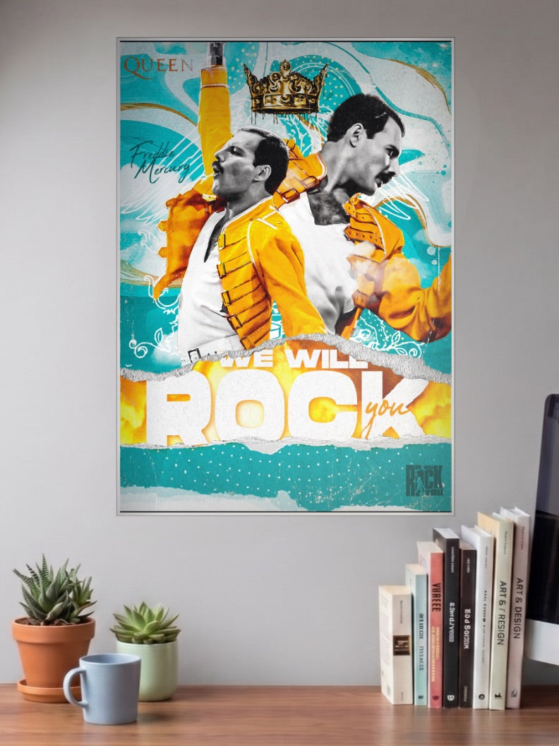 Queen We Will Rock You Art Bands Poster