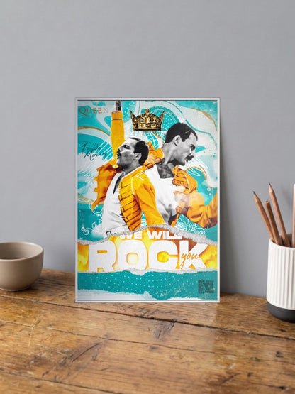 Queen We Will Rock You Art Bands Poster