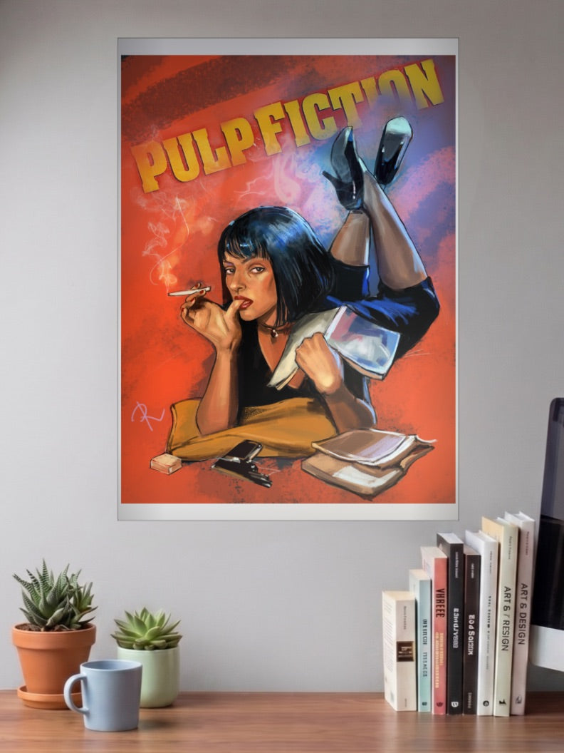 Pulp Fiction Mia Wallace Hollywood Movie Poster