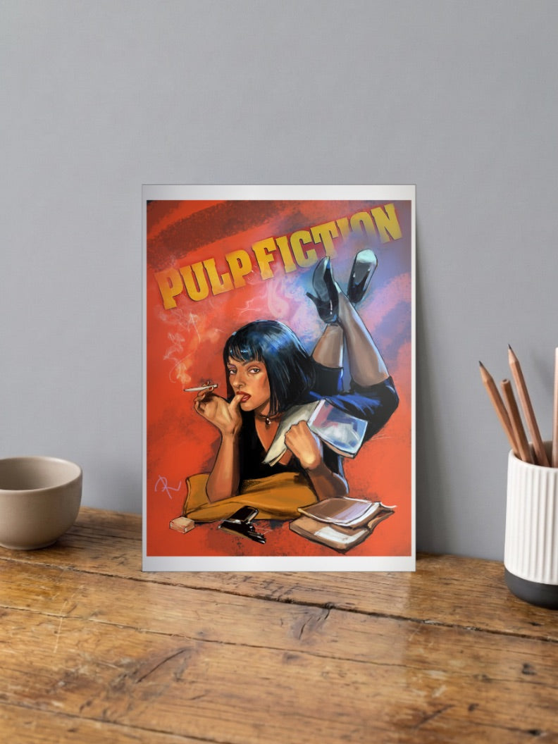 Pulp Fiction Mia Wallace Hollywood Movie Poster