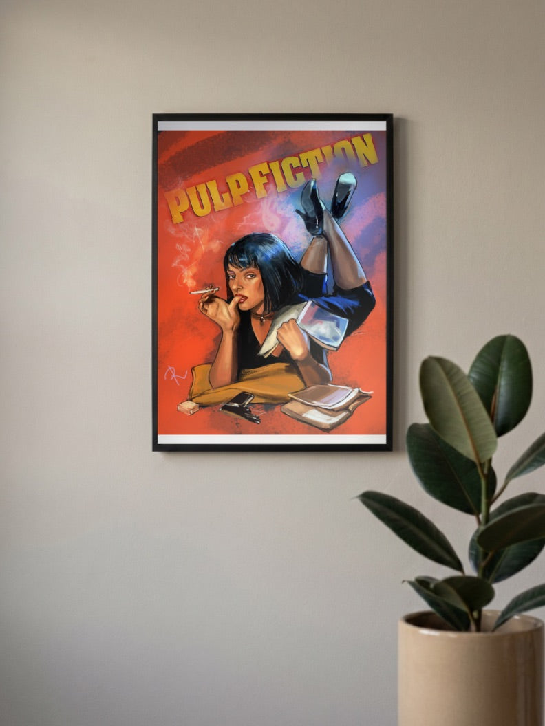 Pulp Fiction Mia Wallace Hollywood Movie Poster