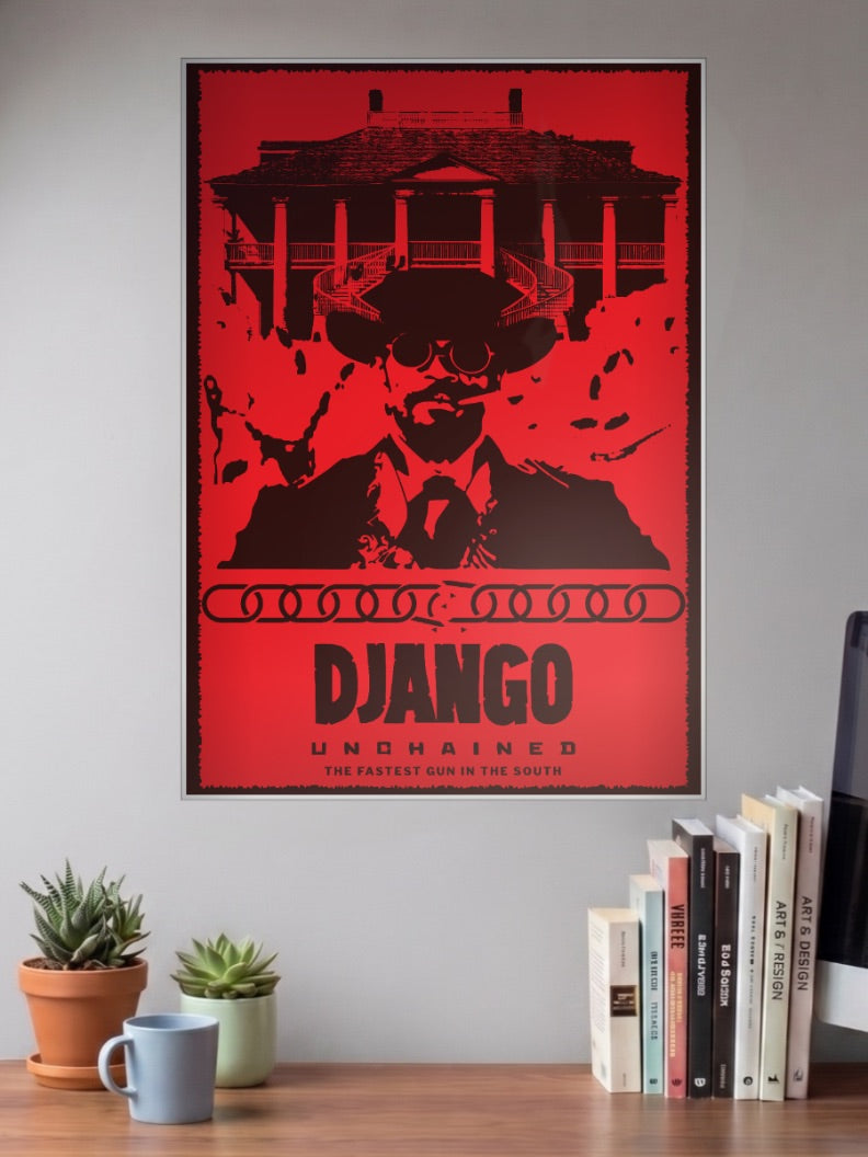 Django Mansion Art Hollywood Movie Poster