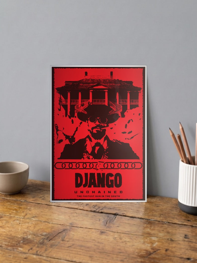 Django Mansion Art Hollywood Movie Poster