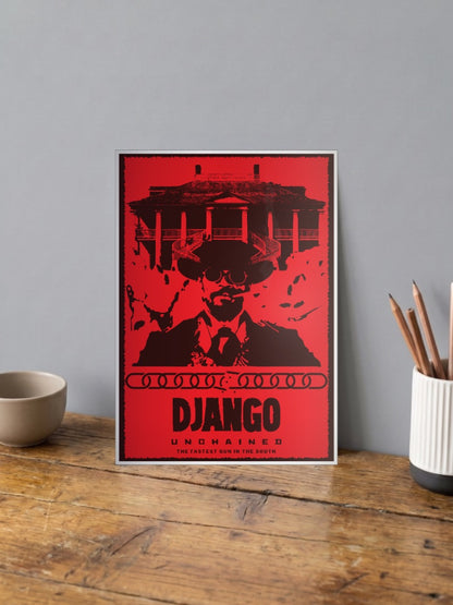 Django Mansion Art Hollywood Movie Poster