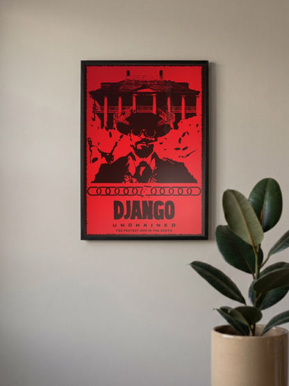 Django Mansion Art Hollywood Movie Poster
