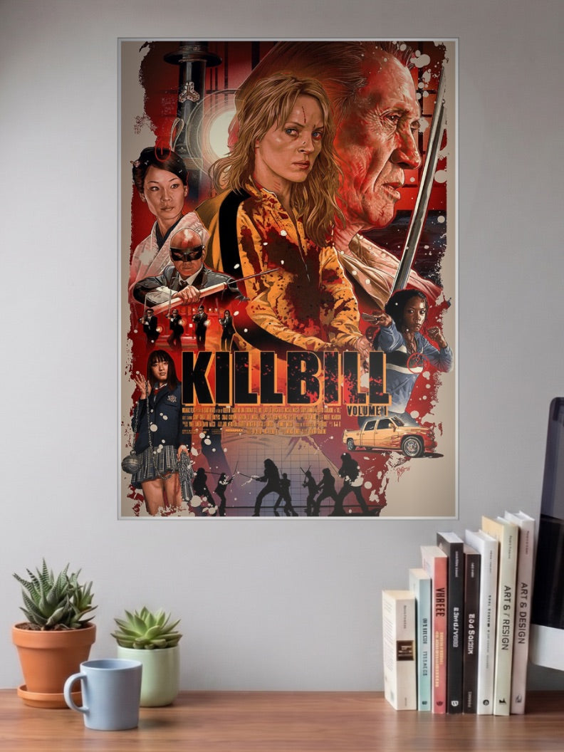 Kill Bill Cast Illustration Hollywood Movie Poster