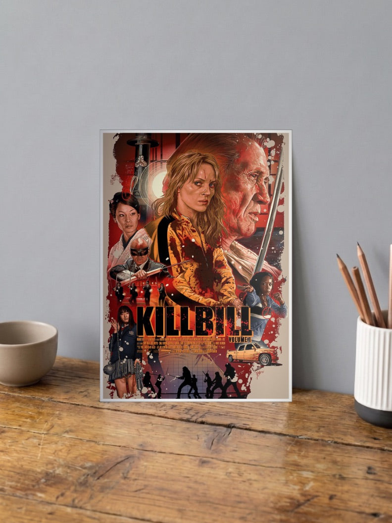 Kill Bill Cast Illustration Hollywood Movie Poster