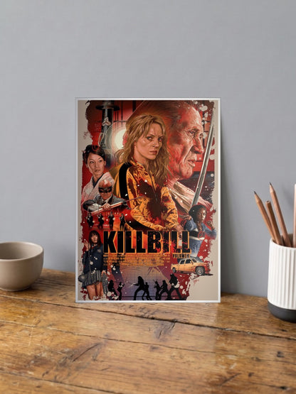 Kill Bill Cast Illustration Hollywood Movie Poster