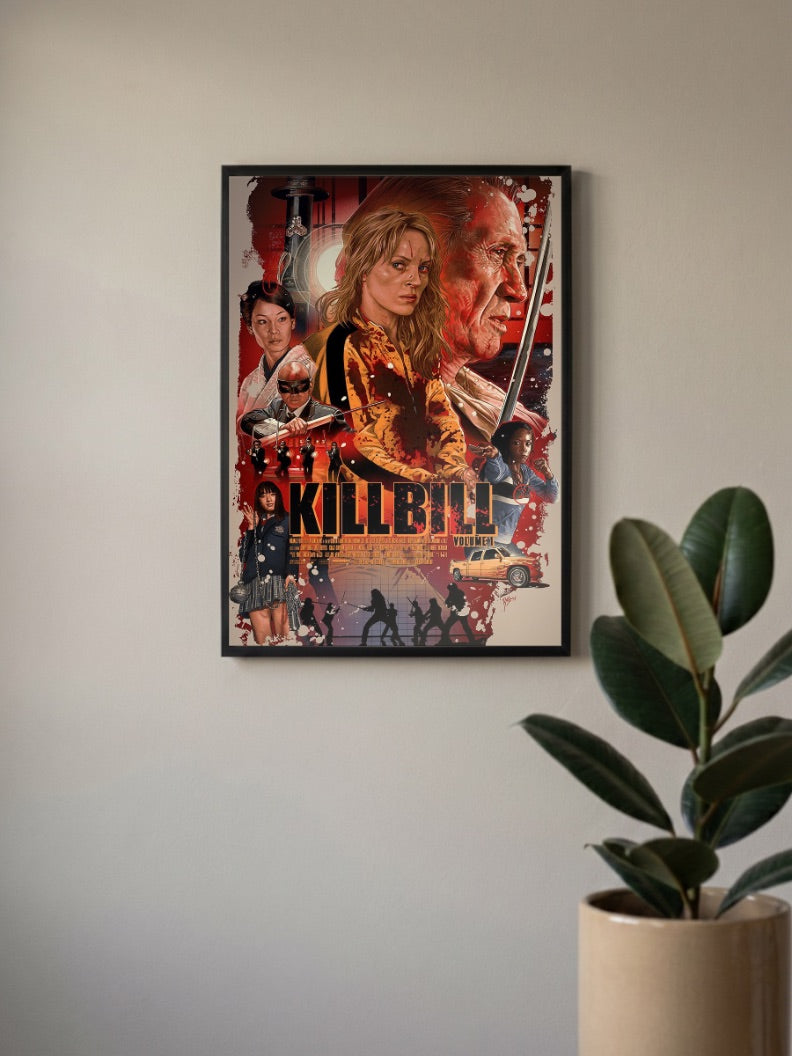 Kill Bill Cast Illustration Hollywood Movie Poster