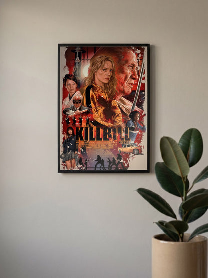 Kill Bill Cast Illustration Hollywood Movie Poster