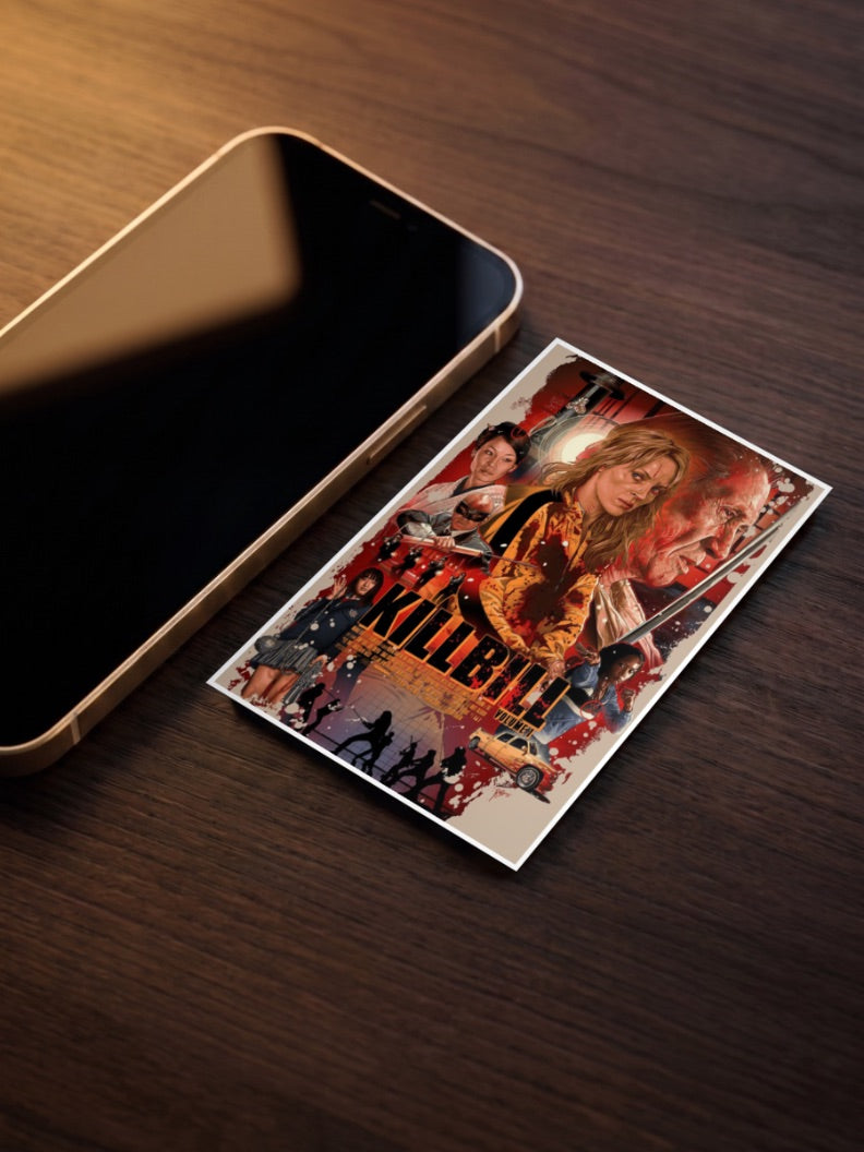 Kill Bill Cast Illustration Hollywood Movie Poster