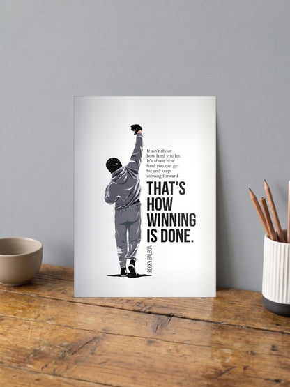 Rocky Balboa Winning Quote Quotes Poster