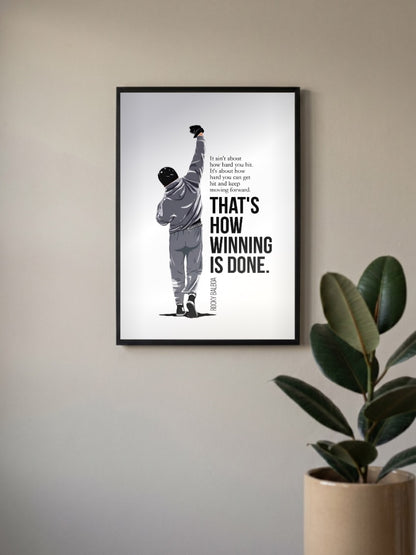 Rocky Balboa Winning Quote Quotes Poster