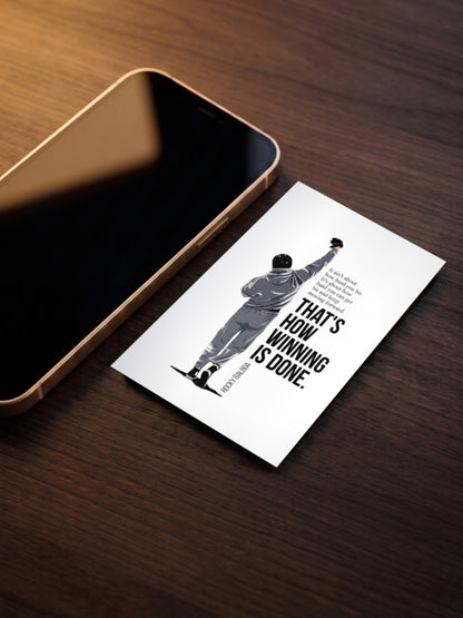 Rocky Balboa Winning Quote Quotes Poster