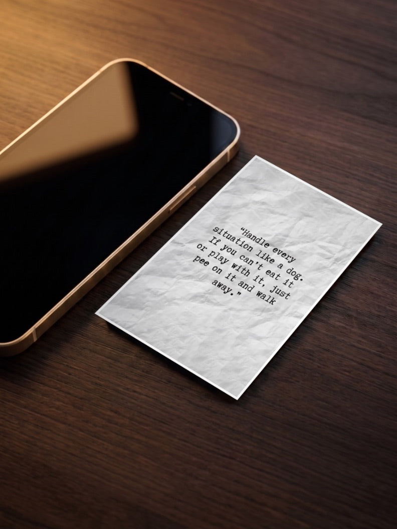 Handle Situation Like Dog Quote Quotes Poster