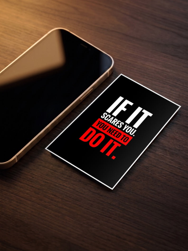 If It Scares You Quote Quotes Poster
