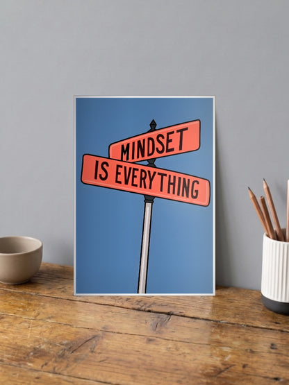 Mindset Is Everything Sign Art Quotes Poster