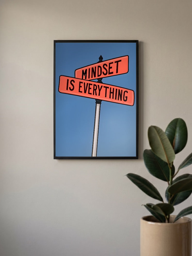 Mindset Is Everything Sign Art Quotes Poster