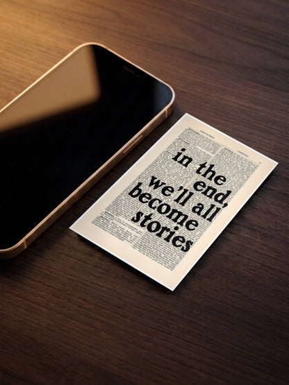 We All Become Stories Quote Quotes Poster